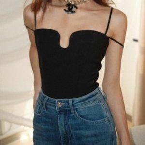 Summer Women's Cami Top V-bar Slim Cami Top Casual Tank Tops Sleeveless